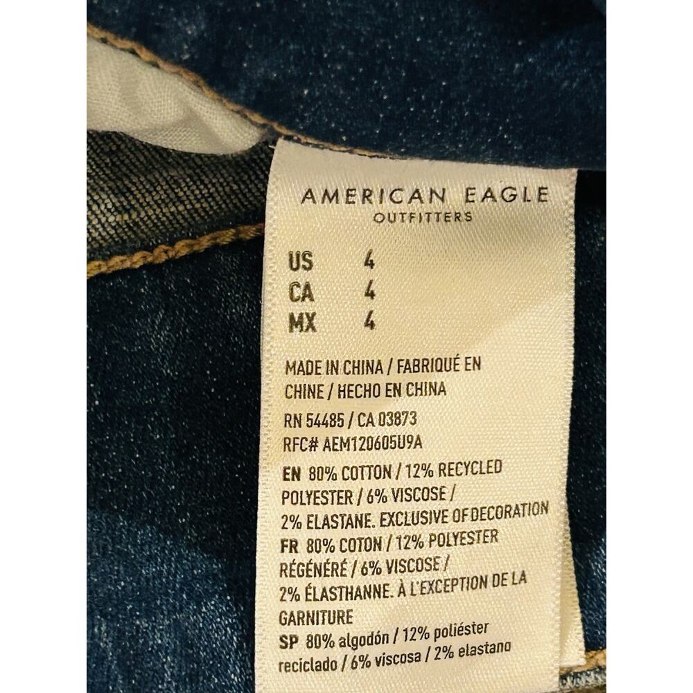 NWT American Eagle High Rise Shortie Jean Shorts size 4 - Picture 4 of 5